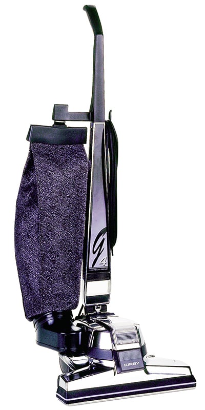 Kirby G4 vacuum cleaner, silver and black, upright model.
