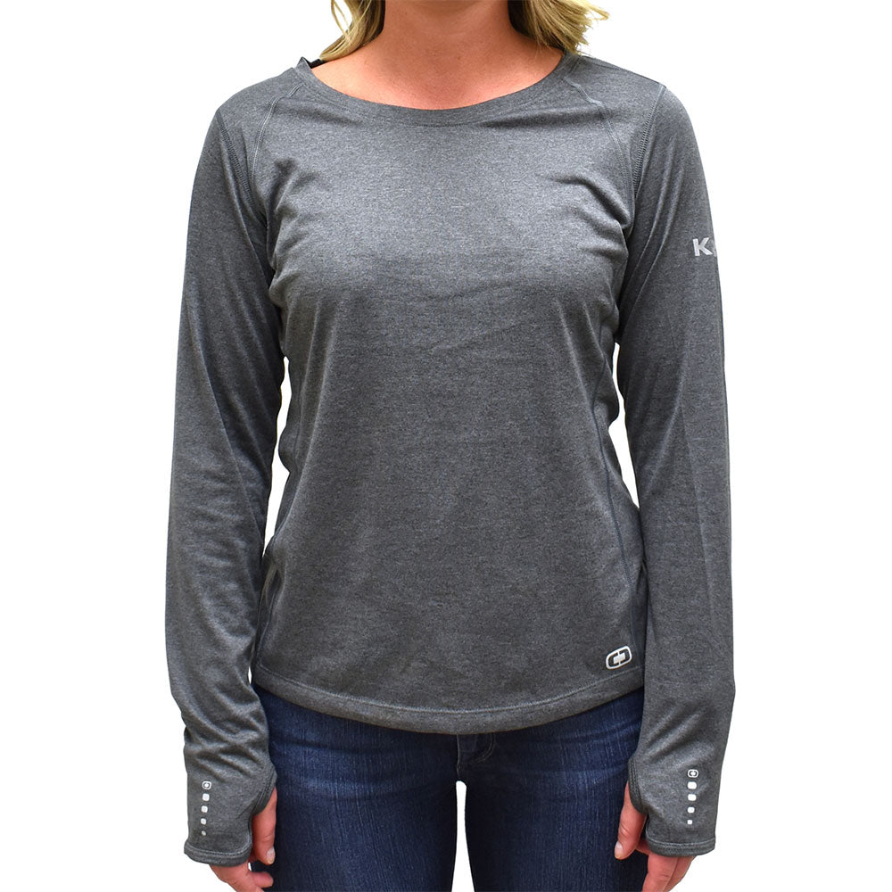 Ladies Gray Kirby Athletic Shirt image 2
