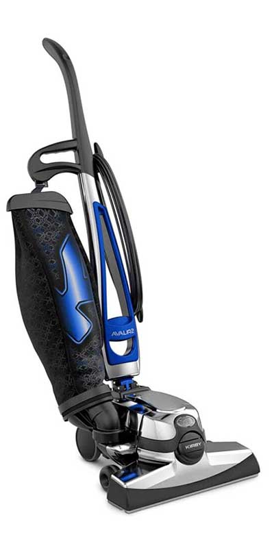 Kirby Avalir 2 vacuum, blue and black.