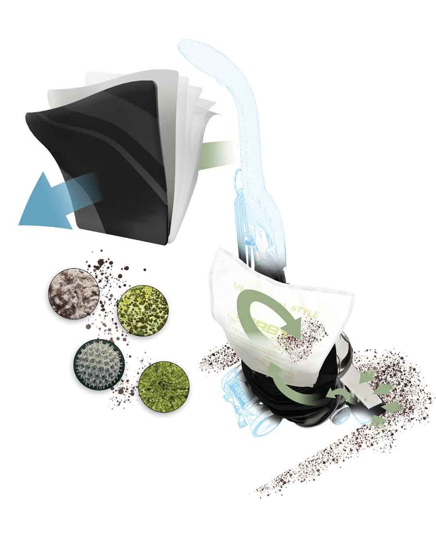 Kirby Vacuum micro magic filter bag animation