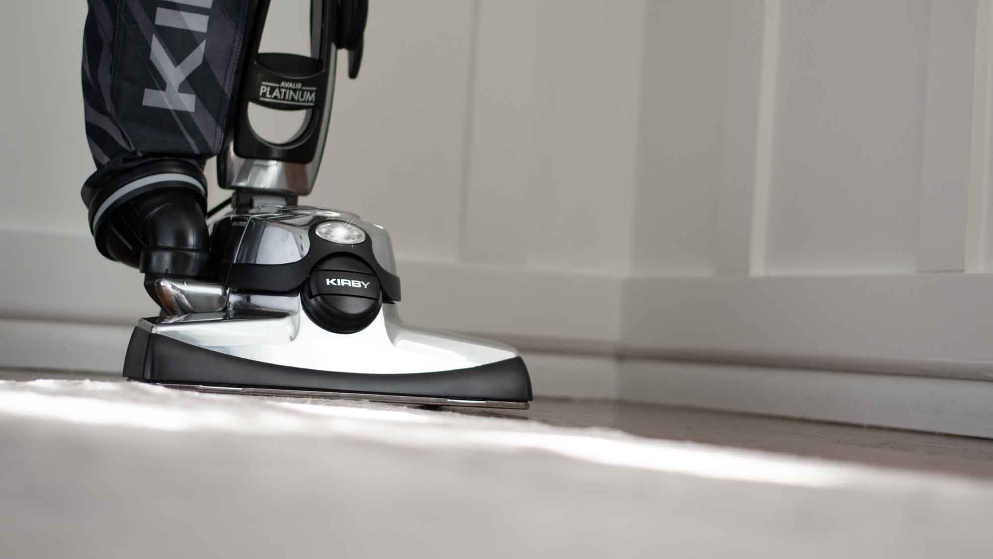 The front face of a Kirby vacuum