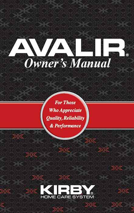 Kirby Avalir owner manual.