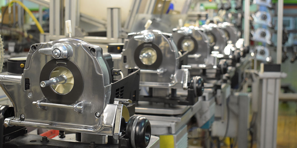 Kirby Vacuum housing on a assembly line being built