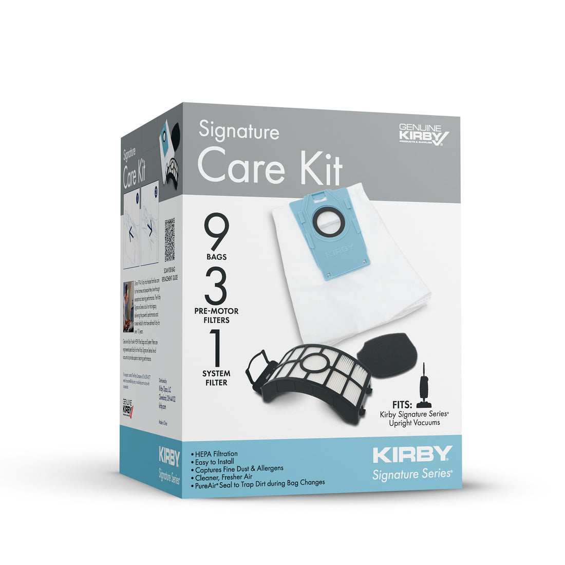 Signature Care Kit (9 Bags, 3 Pre-Motor Filters &amp; 1 System Filter) (Kirby Signature Series Upright)