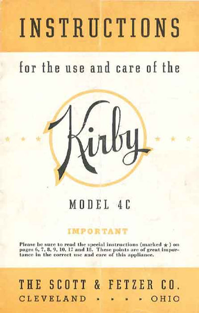 Kirby Model 4C owner manual.