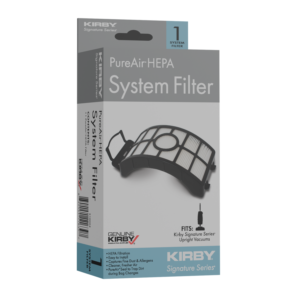 PureAir HEPA system filter for Kirby Signature Series upright vacuums.
