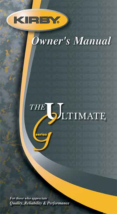 Kirby Ultimate G owner manual.
