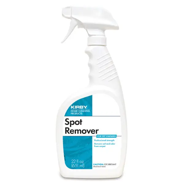 White Kirby Spot Remover spray bottle, 22 fl oz.