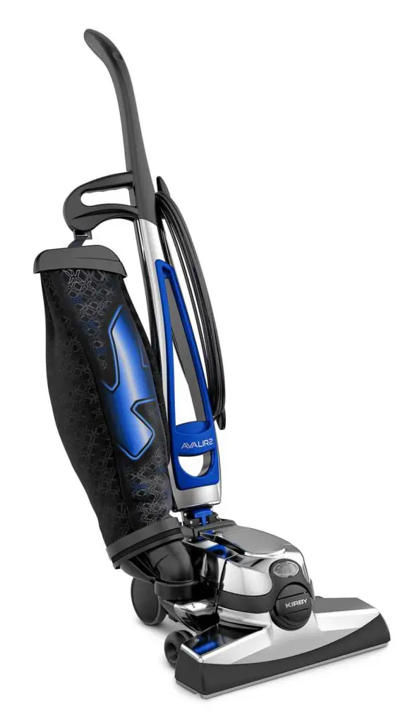 Kirby Avalir 2 vacuum, blue and black.