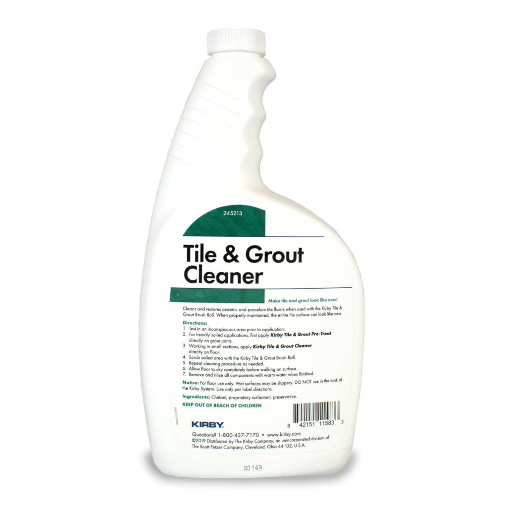 White bottle of Kirby Tile & Grout Cleaner, 32 oz.