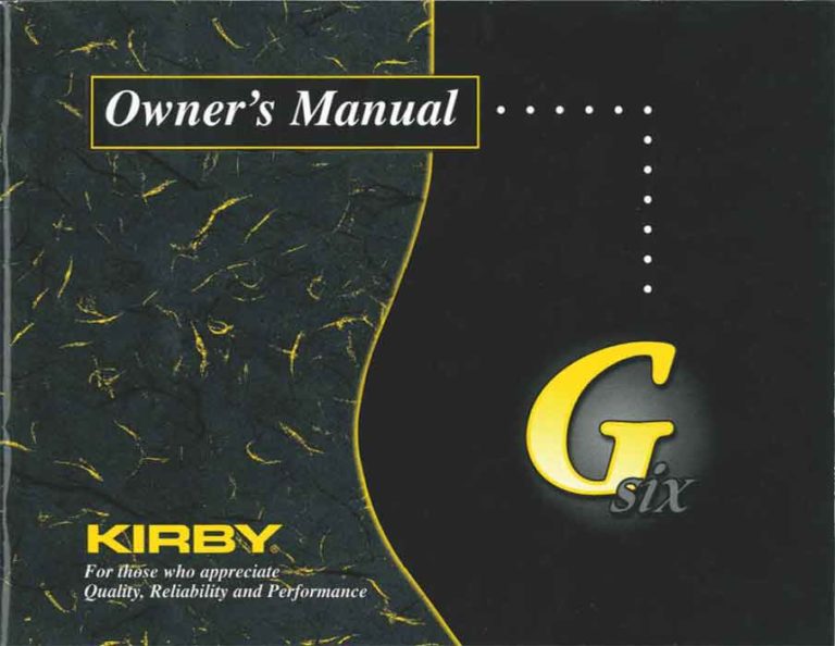 Download Old Kirby Owner Manuals from our Owner Manual Archive