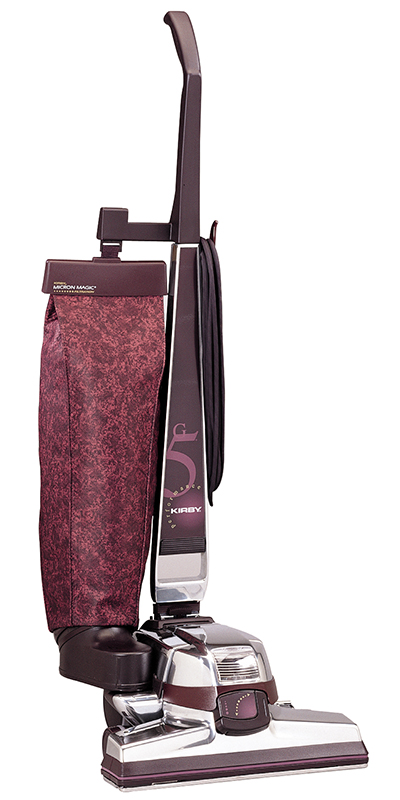 Kirby G5 vacuum cleaner, maroon and silver.